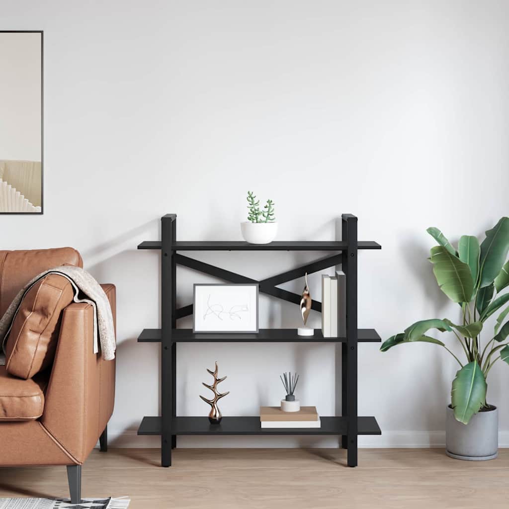 Libreria Rovere Nero 100 x 33,5 x 102 cm Legno multistrato