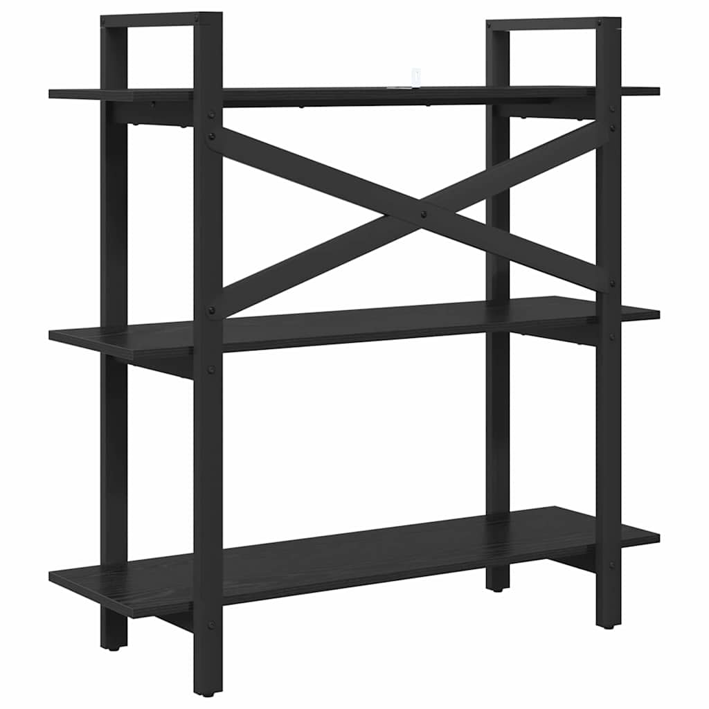 Libreria Rovere Nero 100 x 33,5 x 102 cm Legno multistrato