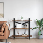 Libreria Rovere fumé 100 x 33,5 x 102 cm Legno multistrato