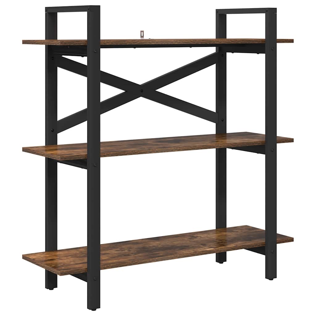 Libreria Rovere fumé 100 x 33,5 x 102 cm Legno multistrato