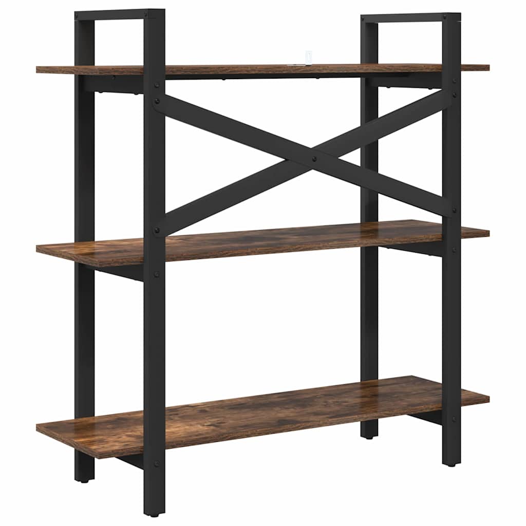Libreria Rovere fumé 100 x 33,5 x 102 cm Legno multistrato
