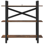 Libreria Rovere fumé 100 x 33,5 x 102 cm Legno multistrato