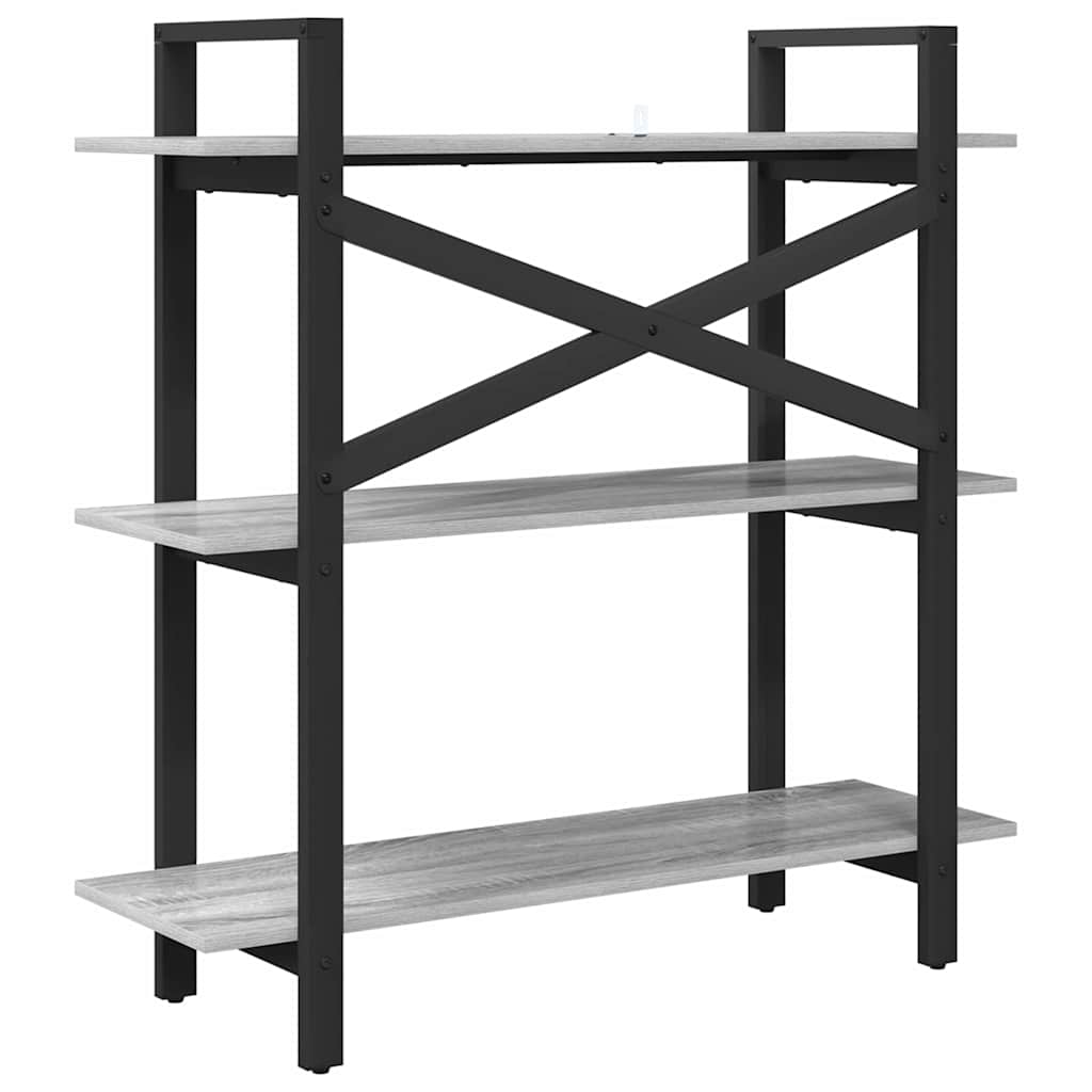 Libreria Grigio Sonoma 100 x 33,5 x 102 cm Legno multistrato