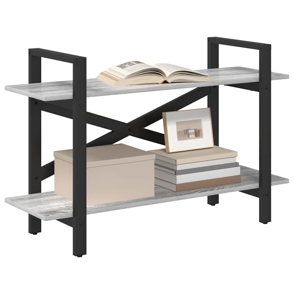 Libreria Grigio Sonoma 100 x 33,5 x 64 cm Legno multistrato