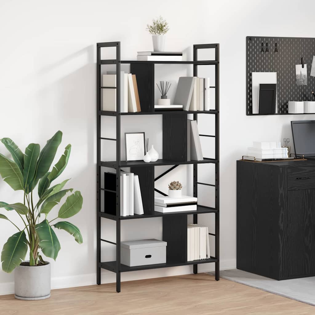 Libreria Rovere Nero 75 x 30 x 156 cm Legno multistrato