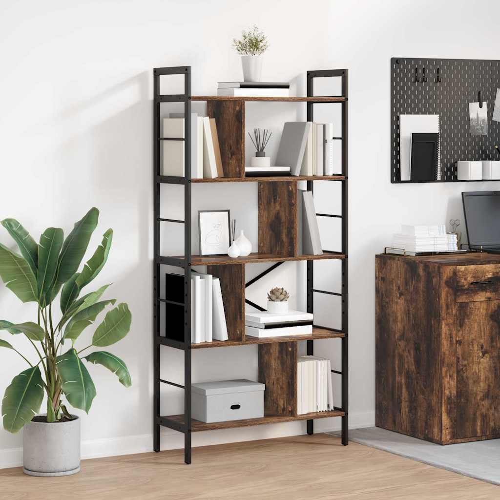 Libreria Rovere fumé 75 x 30 x 156 cm Legno multistrato