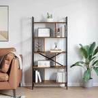 Libreria Rovere fumé 75 x 30 x 156 cm Legno multistrato