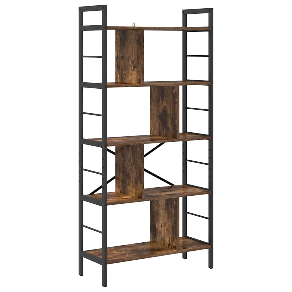 Libreria Rovere fumé 75 x 30 x 156 cm Legno multistrato