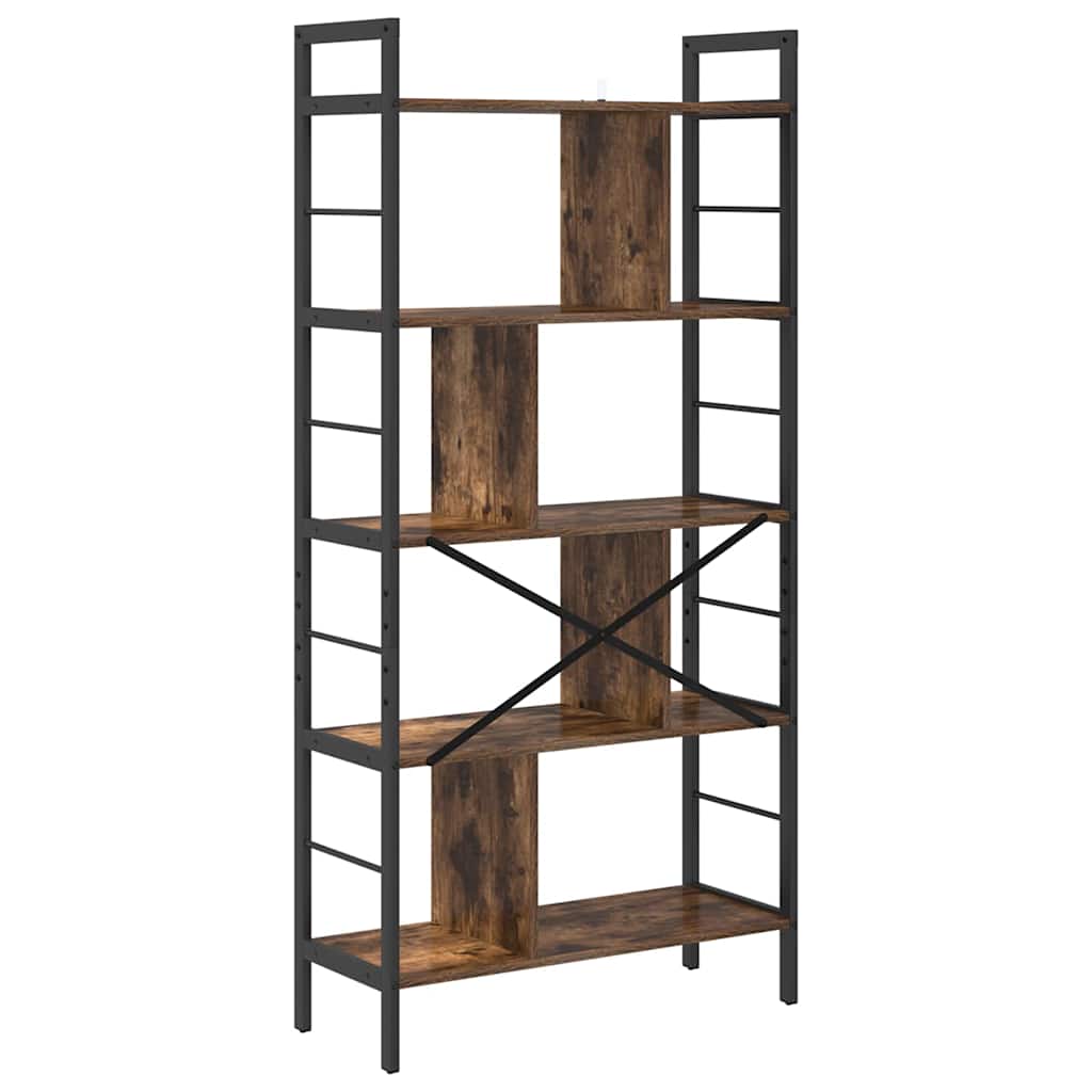 Libreria Rovere fumé 75 x 30 x 156 cm Legno multistrato