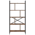 Libreria Rovere fumé 75 x 30 x 156 cm Legno multistrato