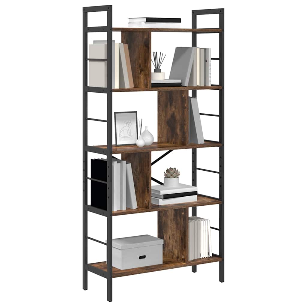 Libreria Rovere fumé 75 x 30 x 156 cm Legno multistrato