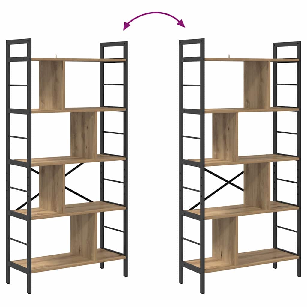 Libreria Rovere artigianale 75 x 30 x 156 cm Legno multistrato