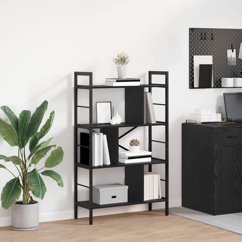 Libreria Rovere Nero 75 x 30 x 123,5 cm Legno multistrato