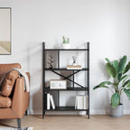 Libreria Rovere Nero 75 x 30 x 123,5 cm Legno multistrato