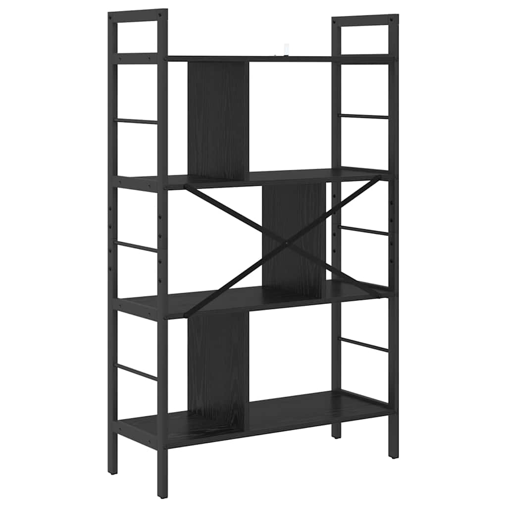 Libreria Rovere Nero 75 x 30 x 123,5 cm Legno multistrato