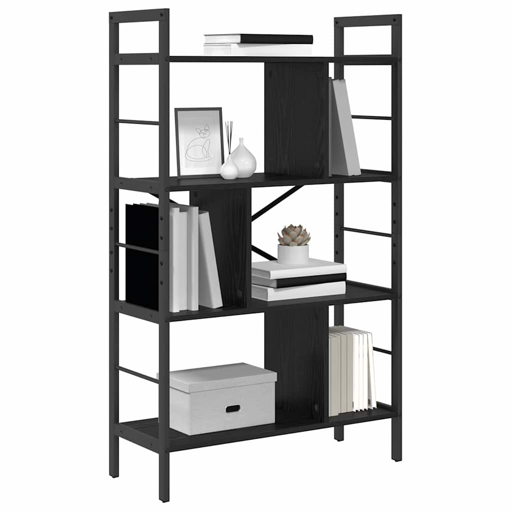 Libreria Rovere Nero 75 x 30 x 123,5 cm Legno multistrato