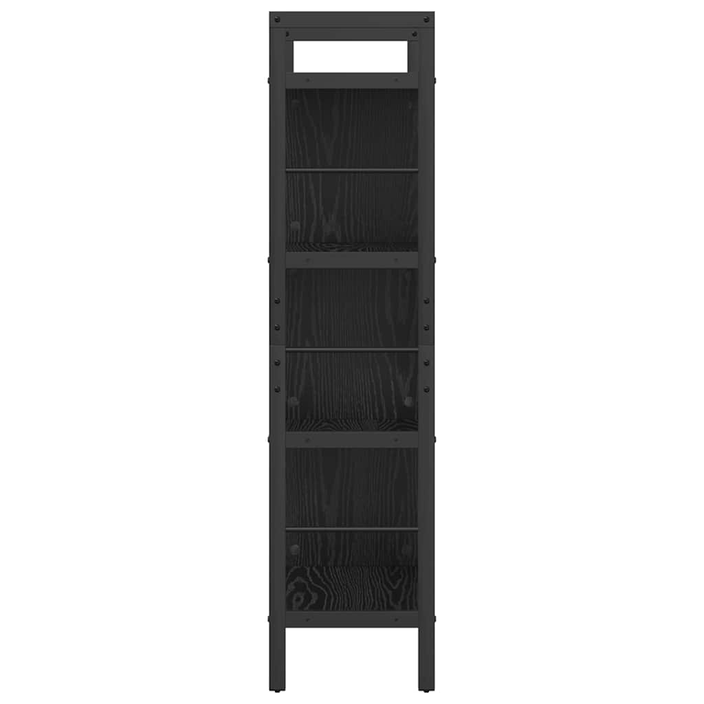 Libreria Rovere Nero 75 x 30 x 123,5 cm Legno multistrato
