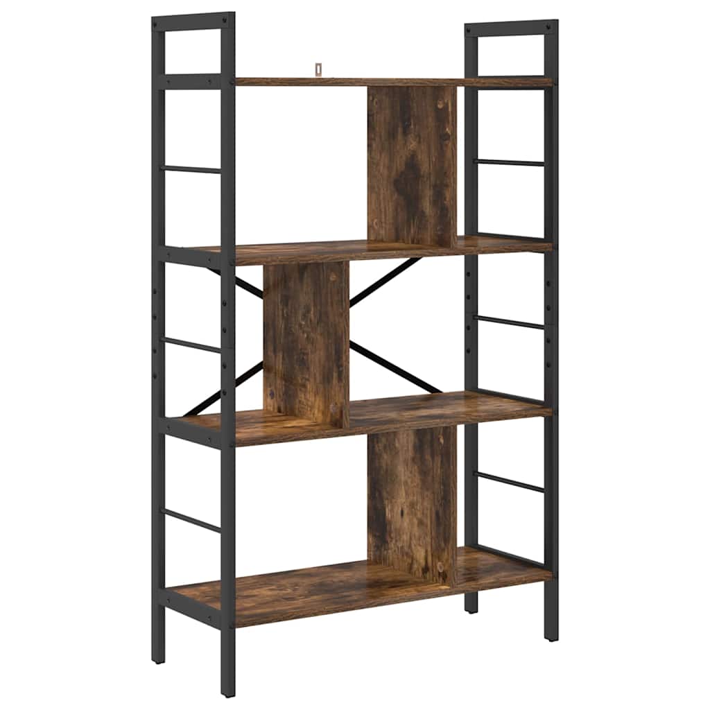 Libreria Rovere fumé 75 x 30 x 123,5 cm Legno multistrato