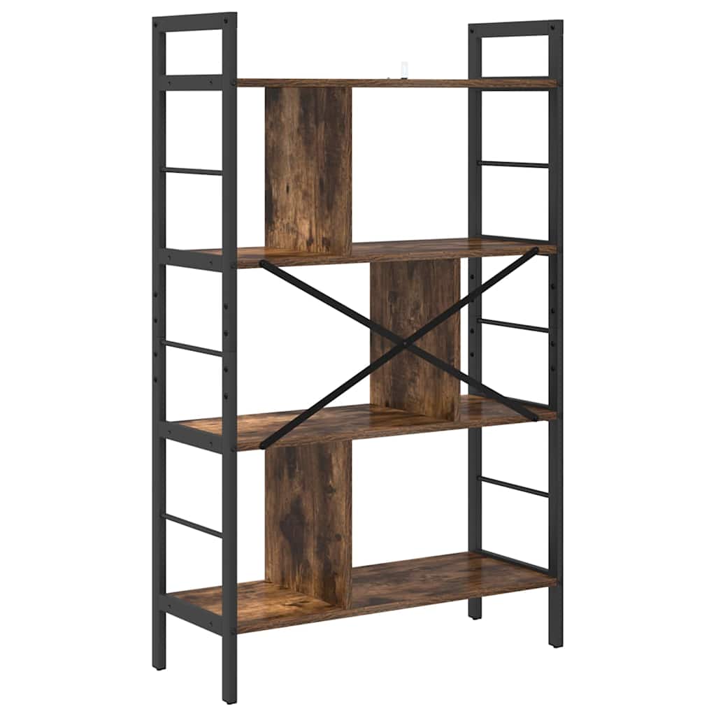 Libreria Rovere fumé 75 x 30 x 123,5 cm Legno multistrato