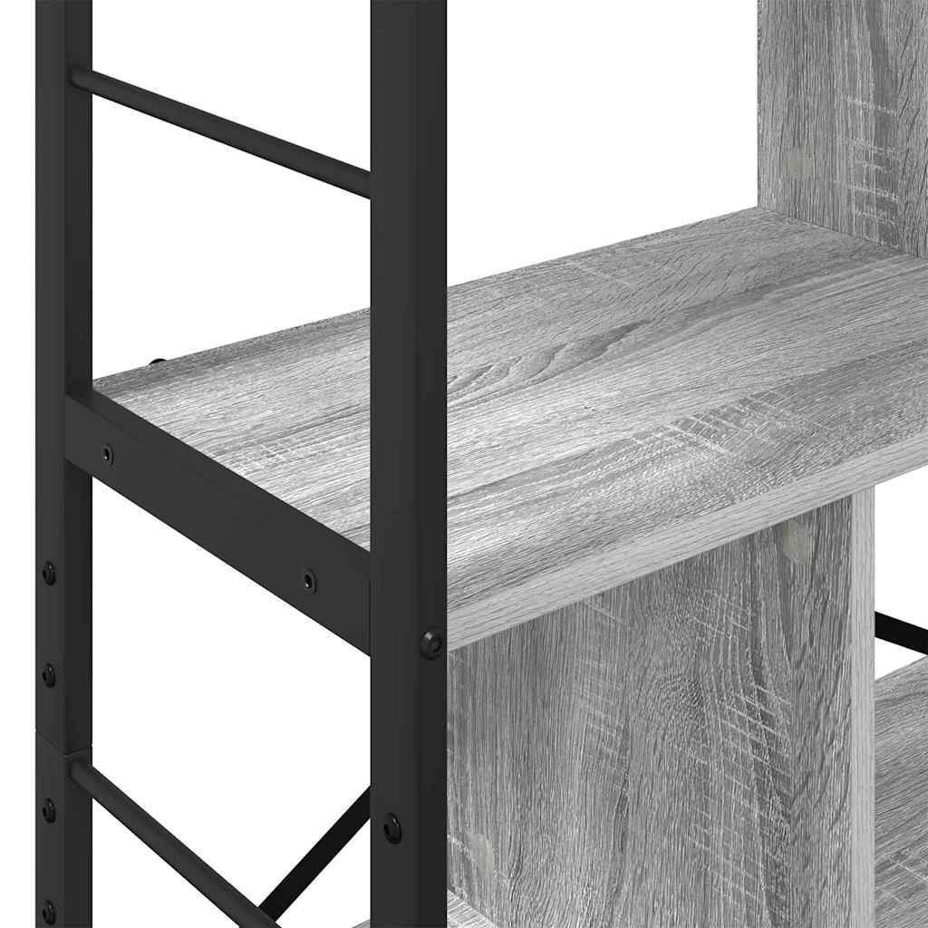 Libreria Grigio Sonoma 75 x 30 x 123,5 cm Legno multistrato