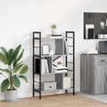 Libreria Grigio Sonoma 75 x 30 x 123,5 cm Legno multistrato