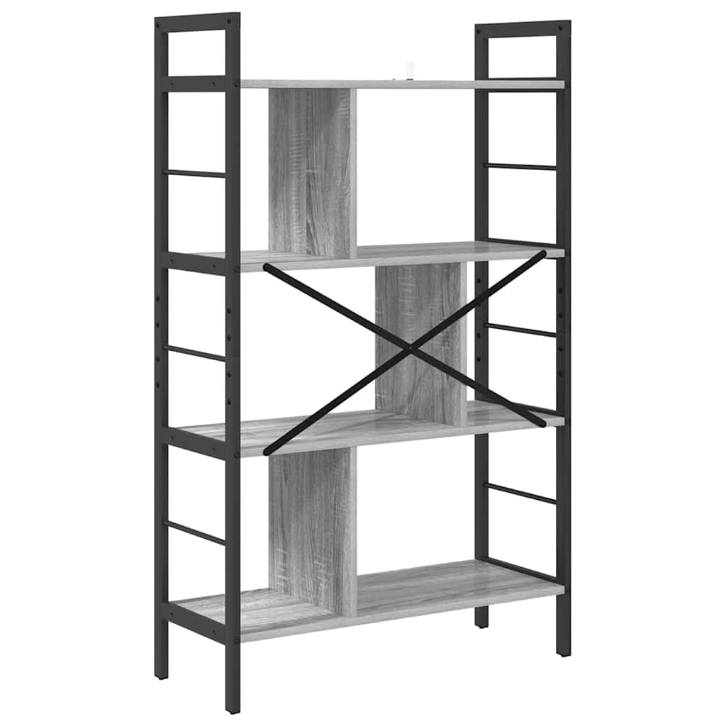 Libreria Grigio Sonoma 75 x 30 x 123,5 cm Legno multistrato