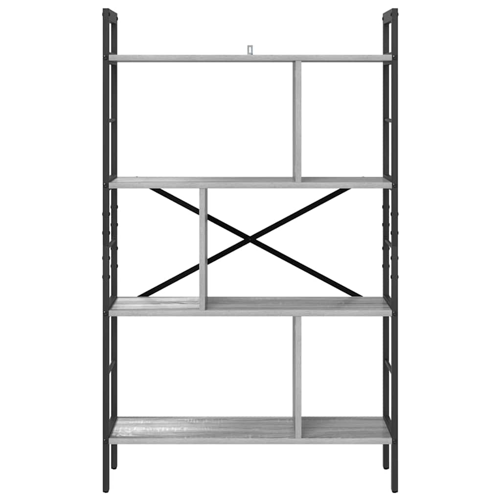 Libreria Grigio Sonoma 75 x 30 x 123,5 cm Legno multistrato