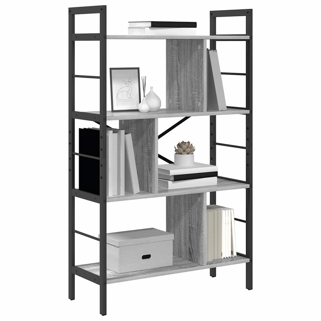 Libreria Grigio Sonoma 75 x 30 x 123,5 cm Legno multistrato