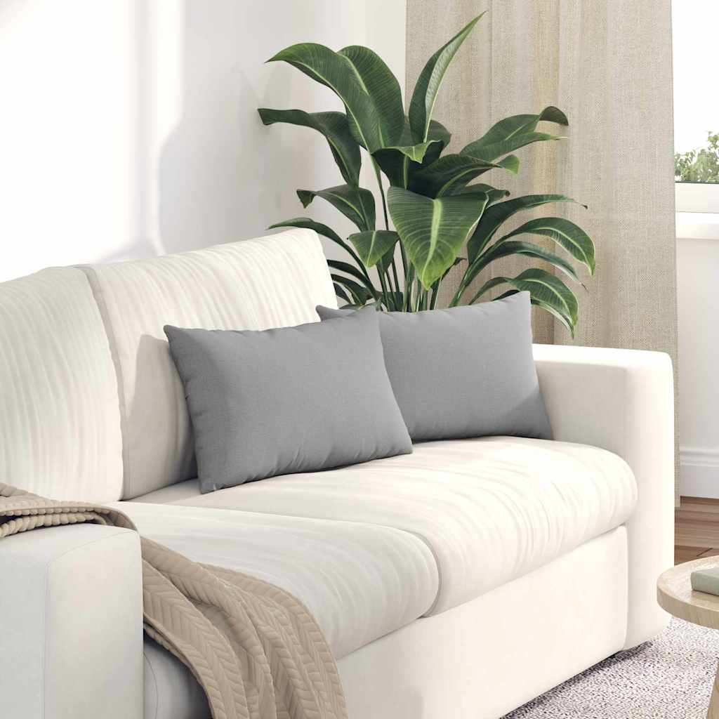 Cuscini da Divano 2 pcs Grigio Nuvola 50 x 30 cm Tessuto
