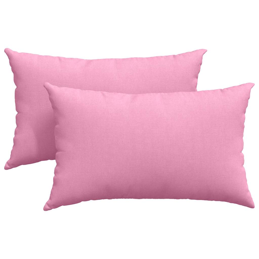 Cuscini da Divano 2 pcs Rosa 50 x 30 cm Tessuto