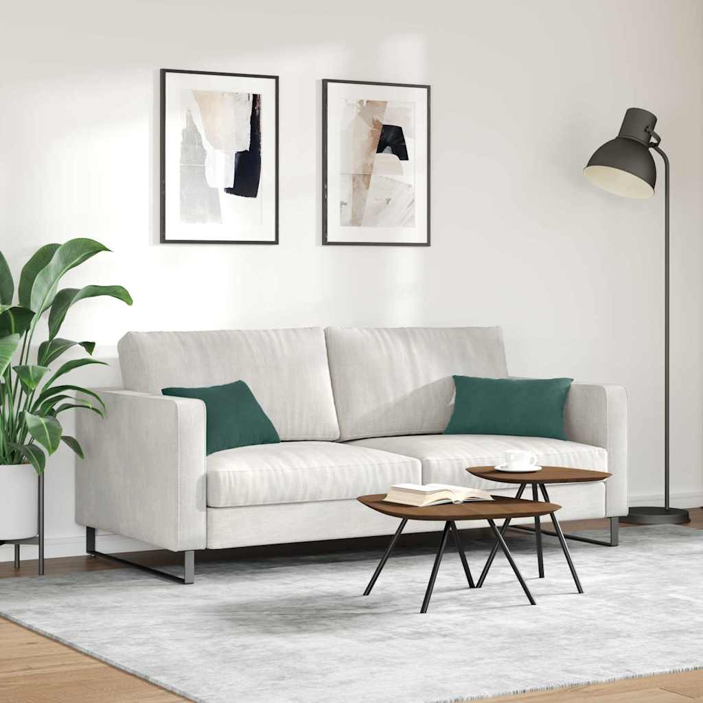 Cuscini da Divano 2 pcs Verde scuro 50 x 30 cm Tessuto in Cords