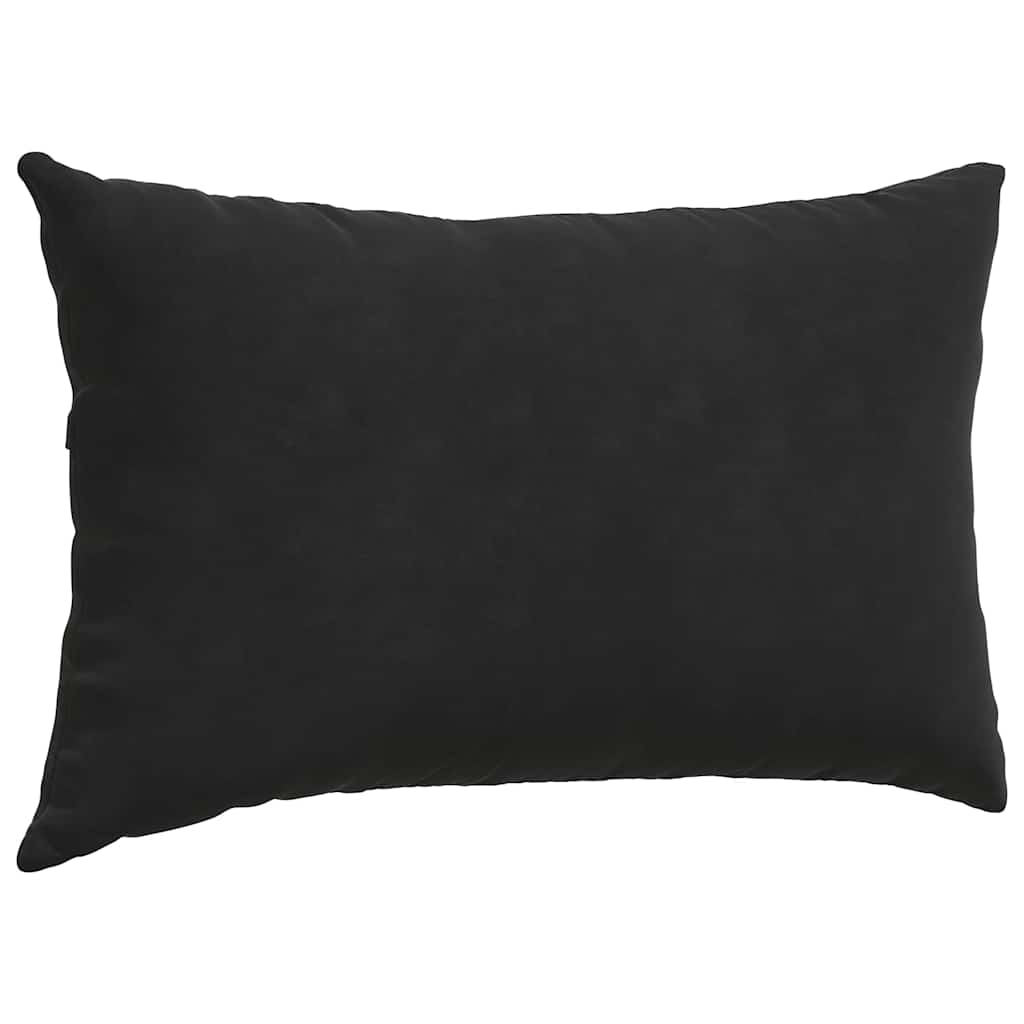 Cuscini da Divano 2 pcs Nero 50 x 30 cm Tessuto in Cords