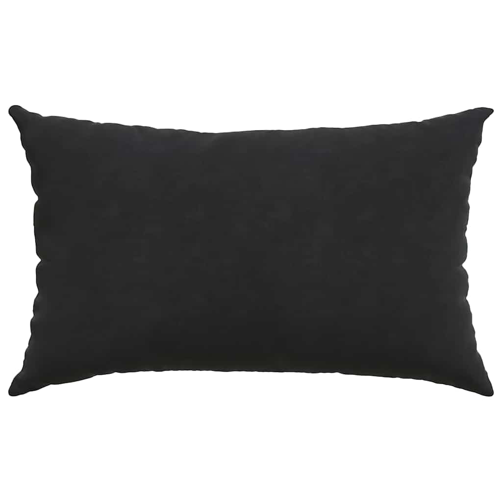 Cuscini da Divano 2 pcs Nero 50 x 30 cm Tessuto in Cords