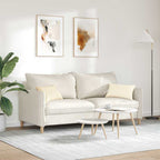 Cuscini da Divano 2 pcs Crema 50 x 30 cm Tessuto in Cords