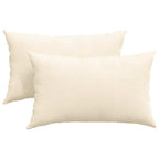 Cuscini da Divano 2 pcs Crema 50 x 30 cm Tessuto in Cords