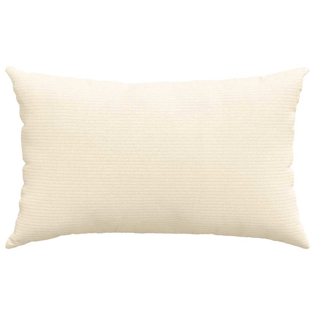 Cuscini da Divano 2 pcs Crema 50 x 30 cm Tessuto in Cords