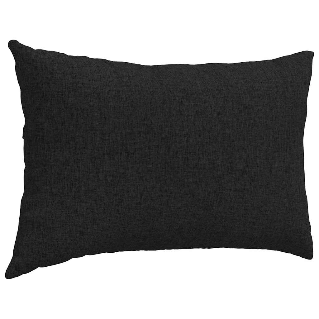 Cuscini da Divano 2 pcs Nero 60 x 40 cm Tessuto