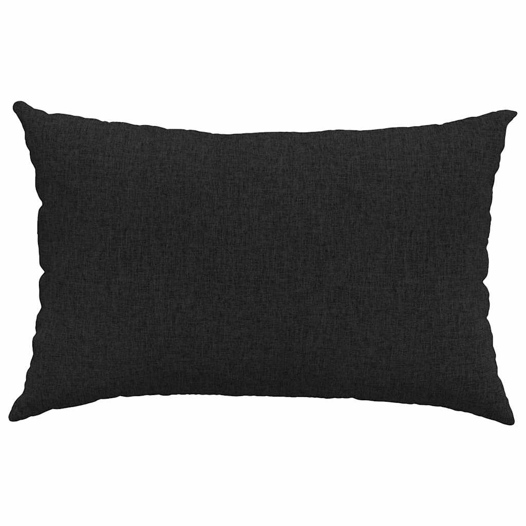 Cuscini da Divano 2 pcs Nero 60 x 40 cm Tessuto
