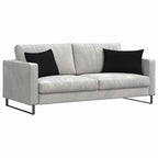 Cuscini da Divano 2 pcs Nero 60 x 40 cm Tessuto