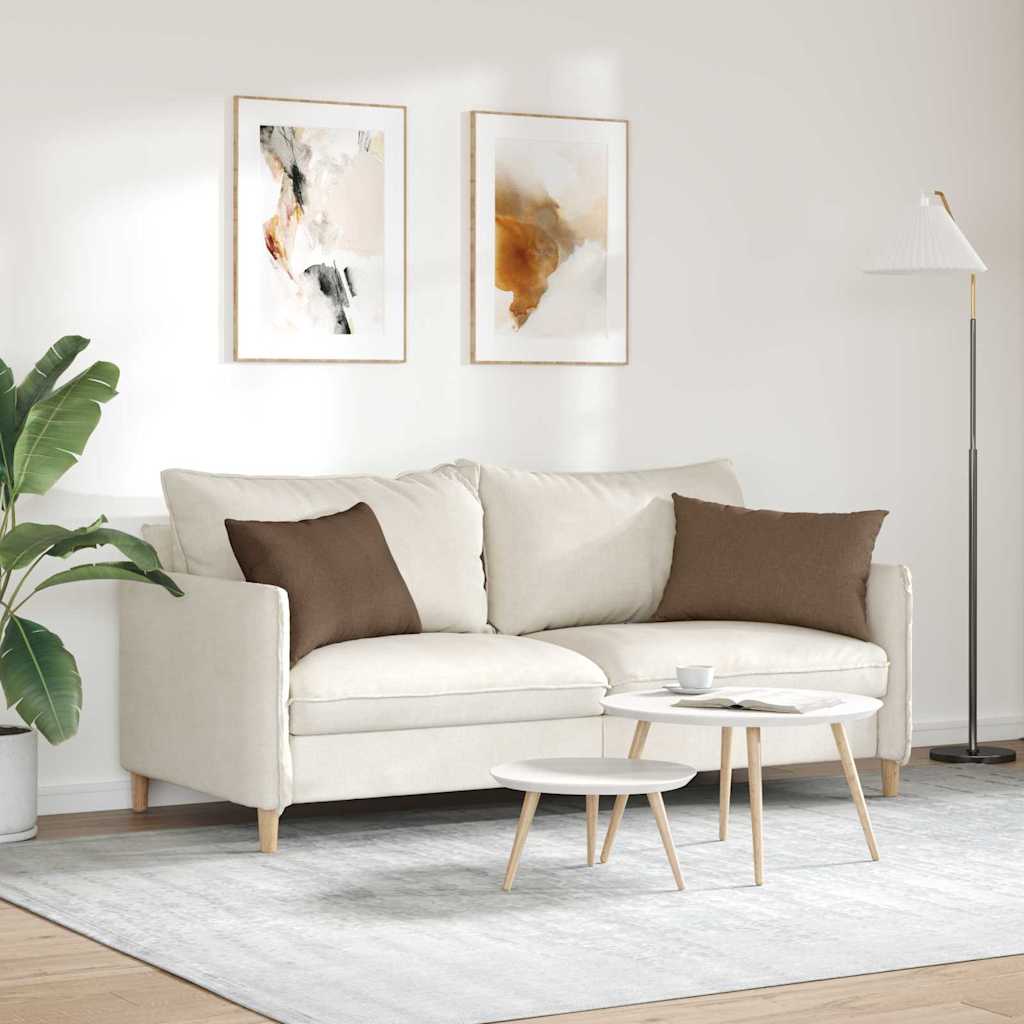 Cuscini da Divano 2 pcs Marrone 60 x 40 cm Tessuto
