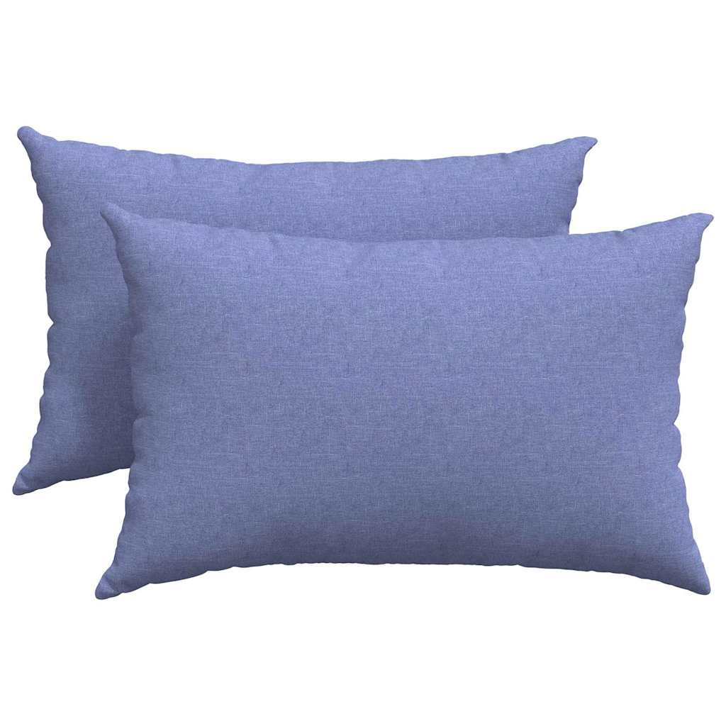 Cuscini da Divano 2 pcs Blu jeans 60 x 40 cm Tessuto