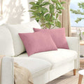Cuscini da Divano 2 pcs Rosa 60 x 40 cm Tessuto in Cords