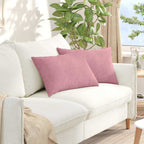 Cuscini da Divano 2 pcs Rosa 60 x 40 cm Tessuto in Cords