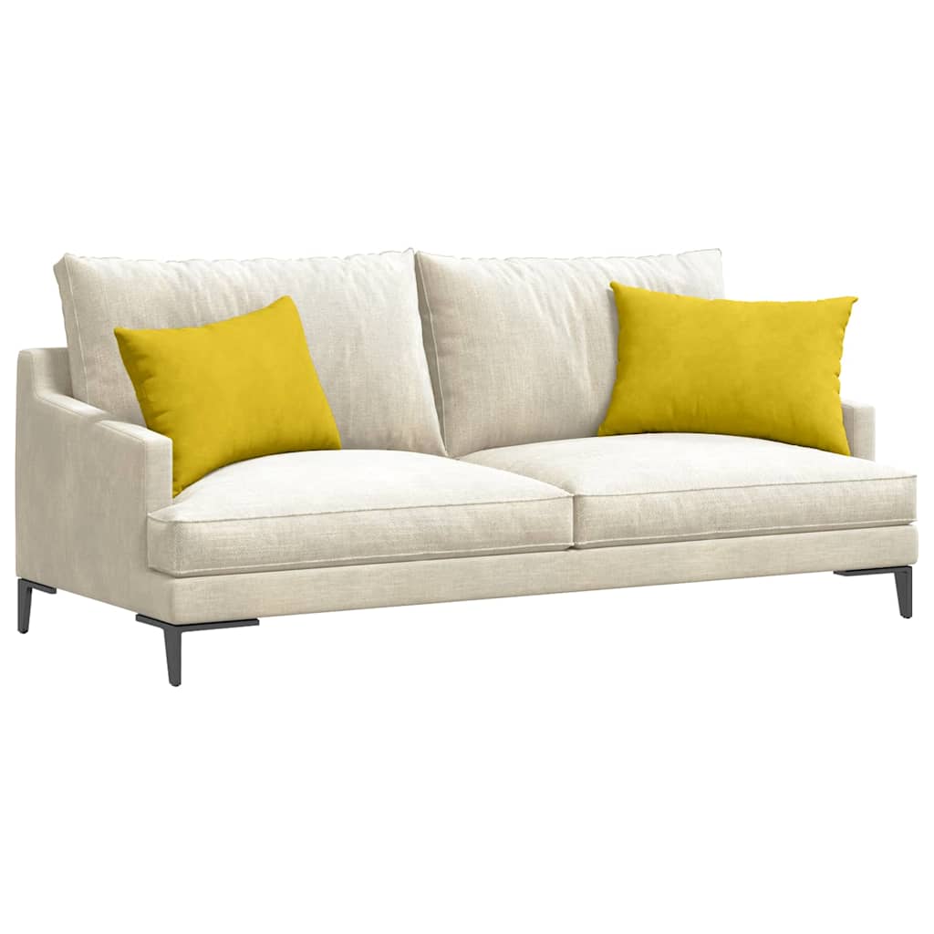 Cuscini da Divano 2 pcs Giallo 60 x 40 cm Tessuto in Cords
