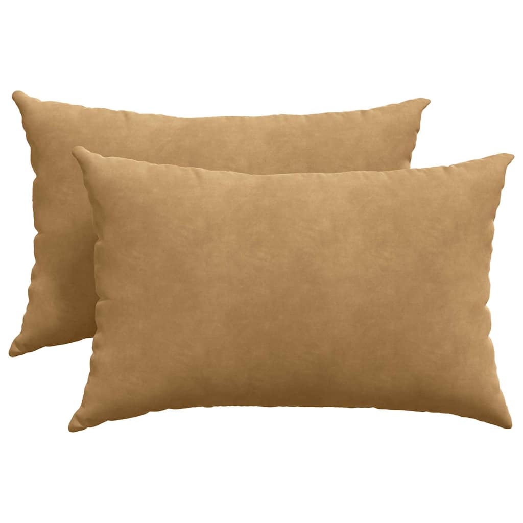 Cuscini da Divano 2 pcs Marrone 60 x 40 cm Tessuto in Cords
