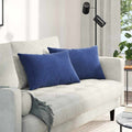 Cuscini da Divano 2 pcs Blu Polizia 60 x 40 cm Tessuto in Cords