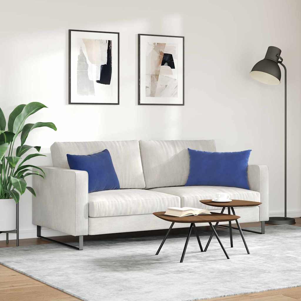 Cuscini da Divano 2 pcs Blu Polizia 60 x 40 cm Tessuto in Cords