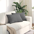 Cuscini da Divano 2 pcs Grigio scuro 60 x 40 cm Tessuto