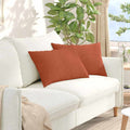 Cuscini da Divano 2 pcs Rosso Arancio 60 x 40 cm