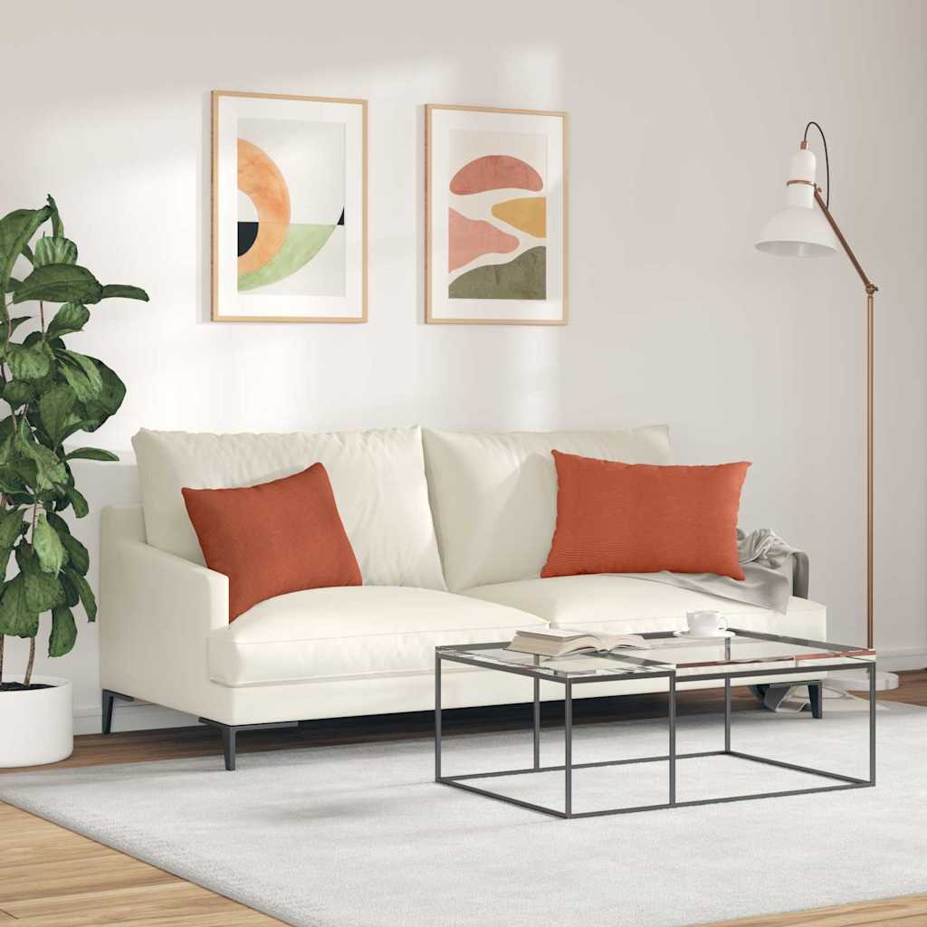 Cuscini da Divano 2 pcs Rosso Arancio 60 x 40 cm